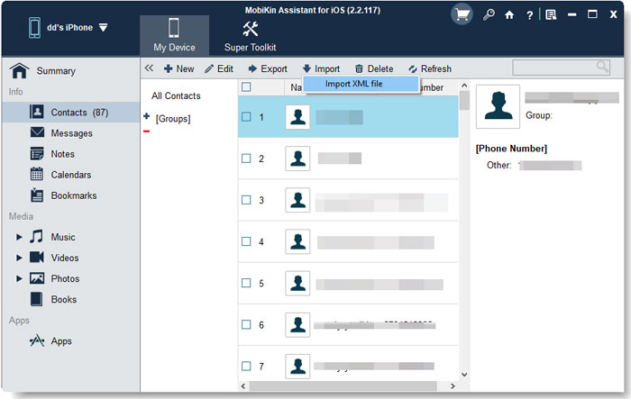 Importar archivo XML al iPhone