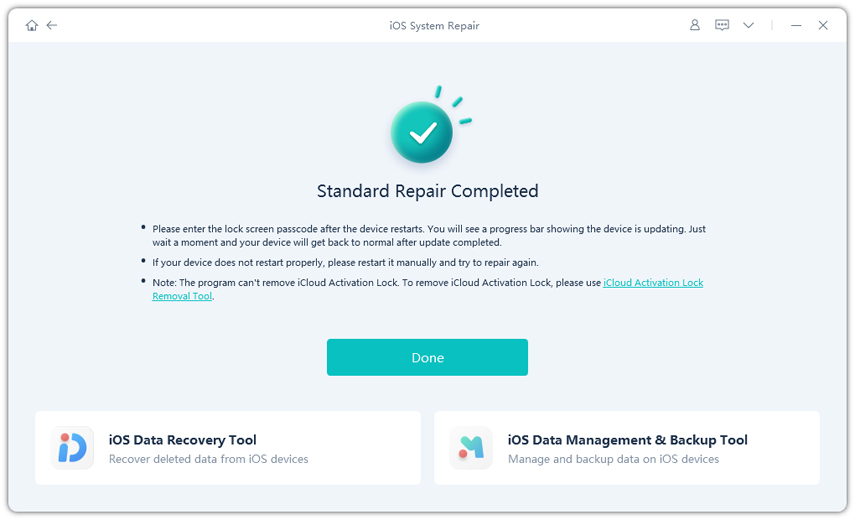 Reparación completa del sistema iOS 15