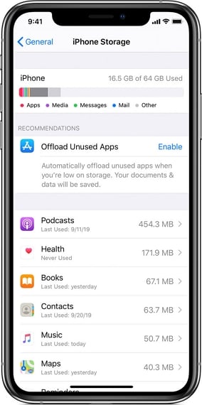 Eliminar datos del iPhone que no necesita