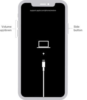 Restaurar en el modo de recuperación para arreglar el iPhone atascado en la pantalla Hello