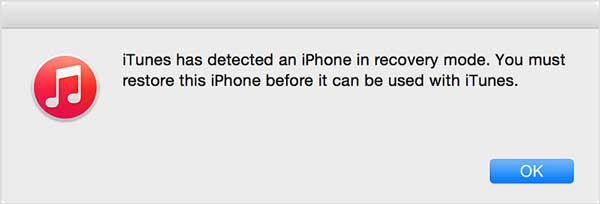 Restaurar iPhone con pantalla rosa en modo de recuperación