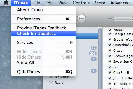 FIJAR iPhone necesita una nueva versión de iTunes actualizando iTunes en Mac