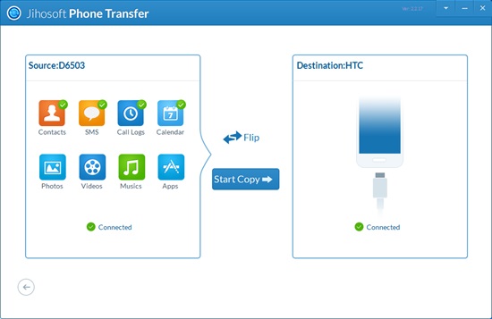 Alternativa de Samsung Smart Switch como la transferencia del teléfono Jihosoft