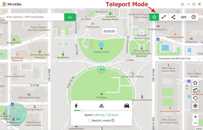 Modo de teletransporte de Mockgo