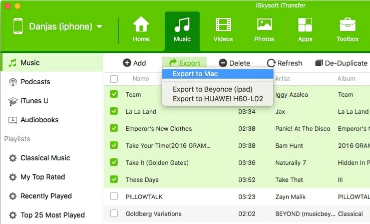 Cómo obtener canciones de iPhone XS Max a Windows 7