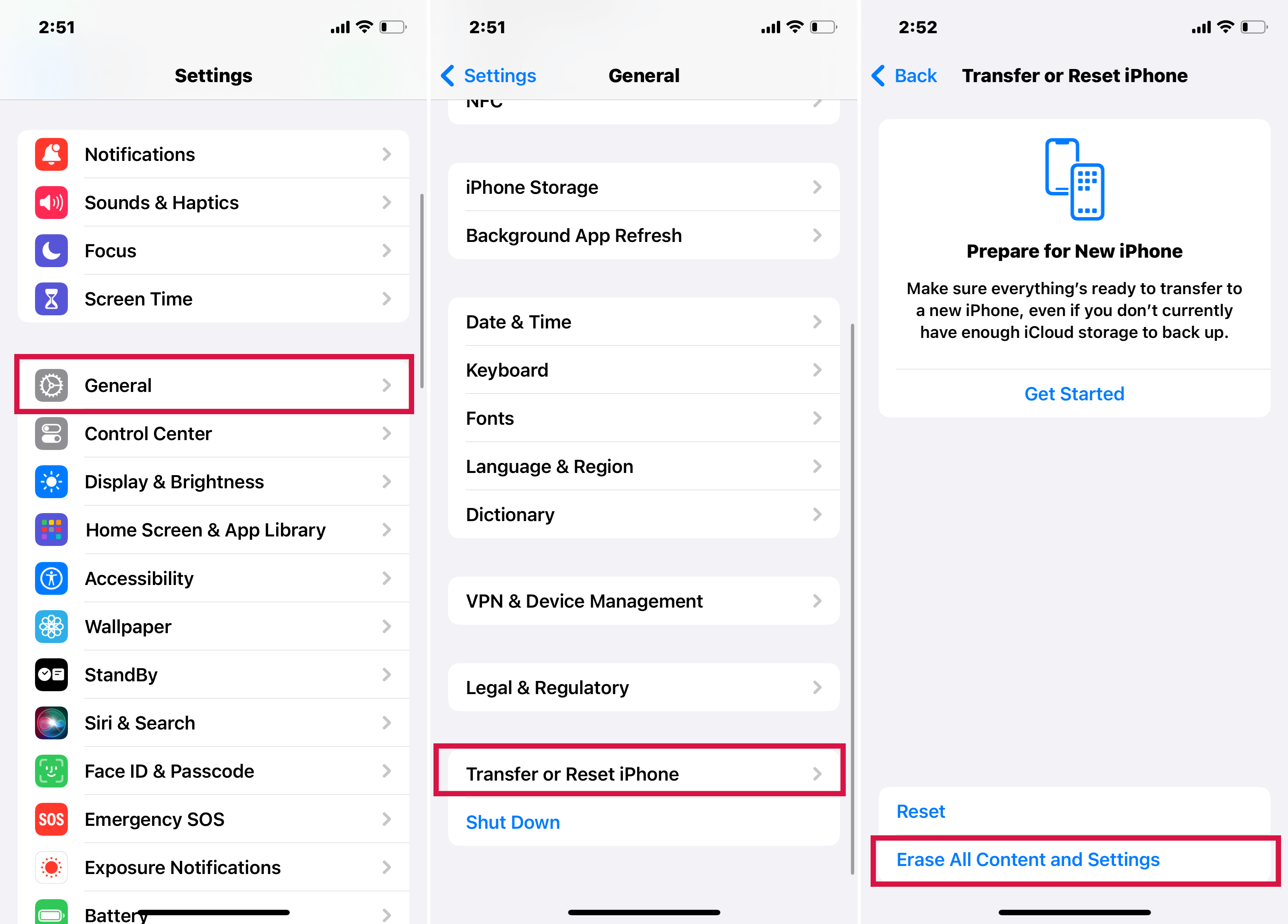Borrar todos los contenidos y configuraciones en iPhone
