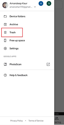 Restaurar fotos eliminadas en Samsung S5 a través de Google Photos