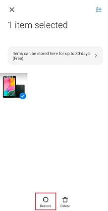 recuperarse de la carpeta eliminada recientemente en Android
