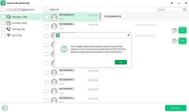 Cómo ver la copia de seguridad del historial de llamadas desde Google Drive
