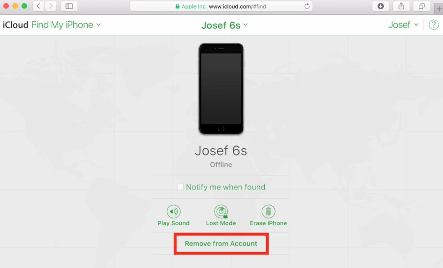 Desactivar Buscar mi iPhone para arreglar el iPhone no se restaurará en modo de recuperación
