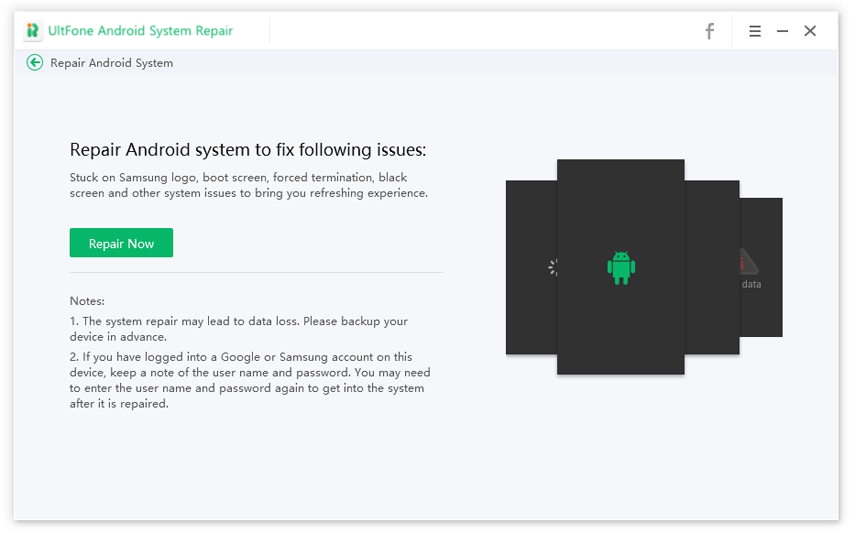 reparar el sistema Android