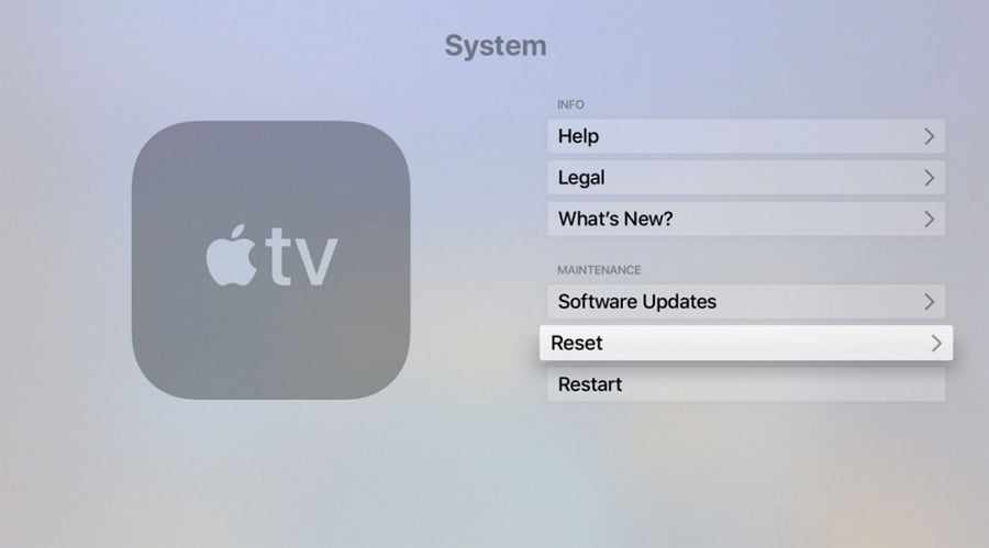 Restablece tu Apple TV