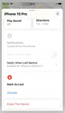 Restablecer el iPhone 15 a través de Find My