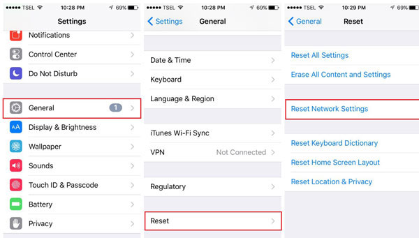 Cómo restablecer la configuración de la red de iPhone