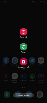 Reinicie Android para salir del modo de arranque rápido