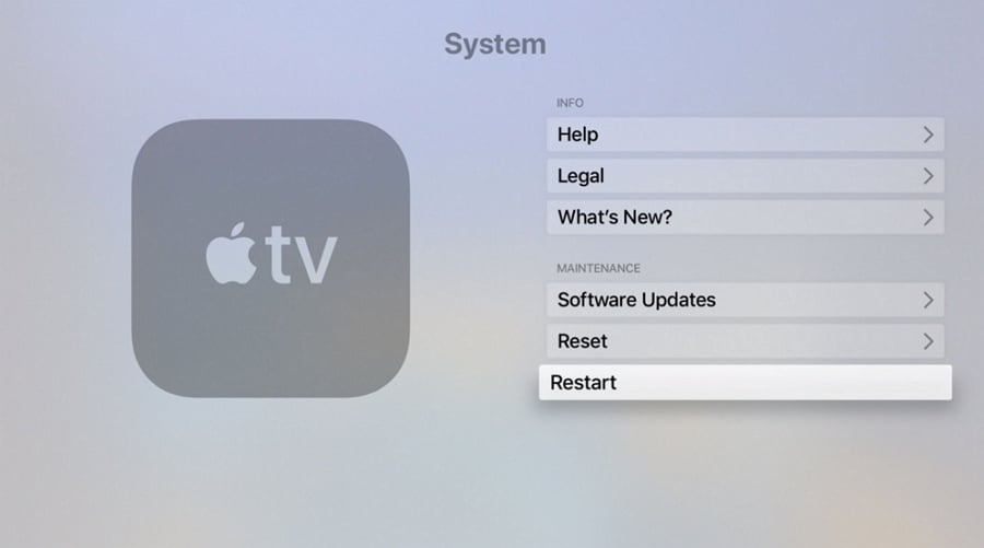Reiniciar Apple TV 