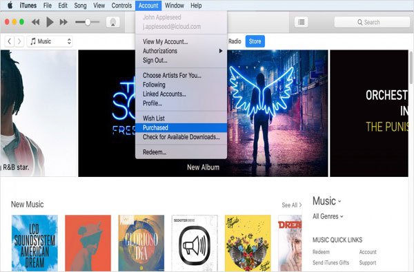 Música de descarga de iTunes en la tienda