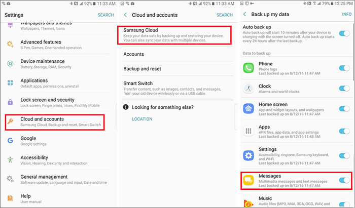 Realice una copia de seguridad del dispositivo Android a Samsung Cloud