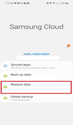 Restaurar fotos de Samsung S5 de Samsung Cloud