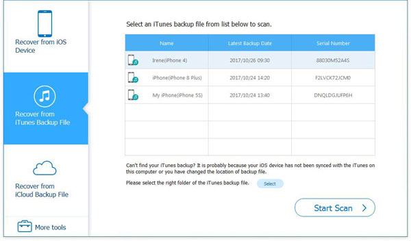 Ejecutar la recuperación de datos de iOS