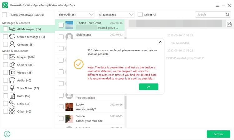 ¿Puedo restaurar los mensajes de WhatsApp después del reinicio de fábrica?