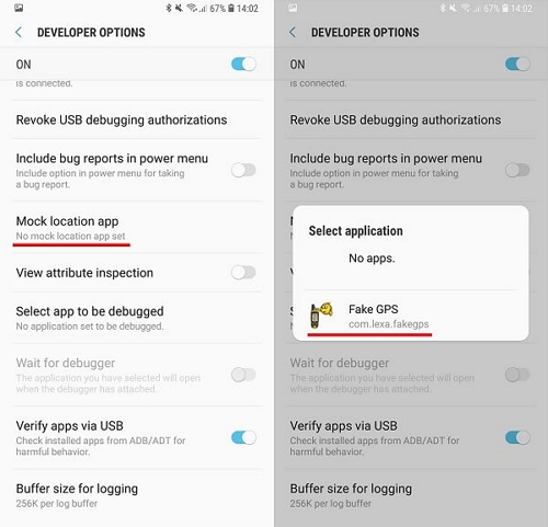 Ubicación falsa de WhatsApp Seleccione la aplicación Mock Ubicación