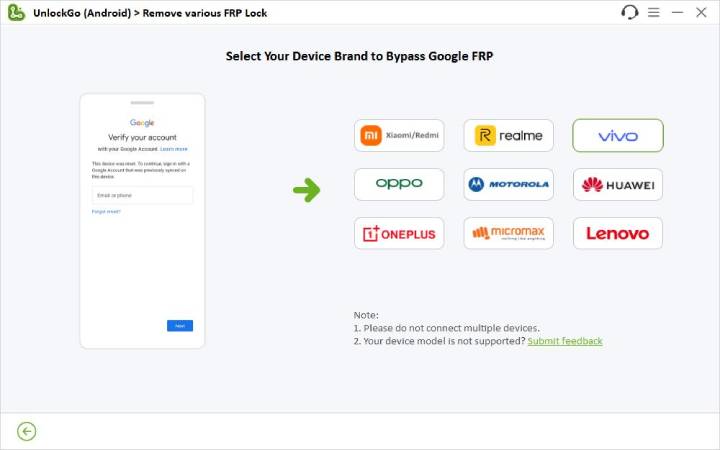 Confirmar la información del dispositivo