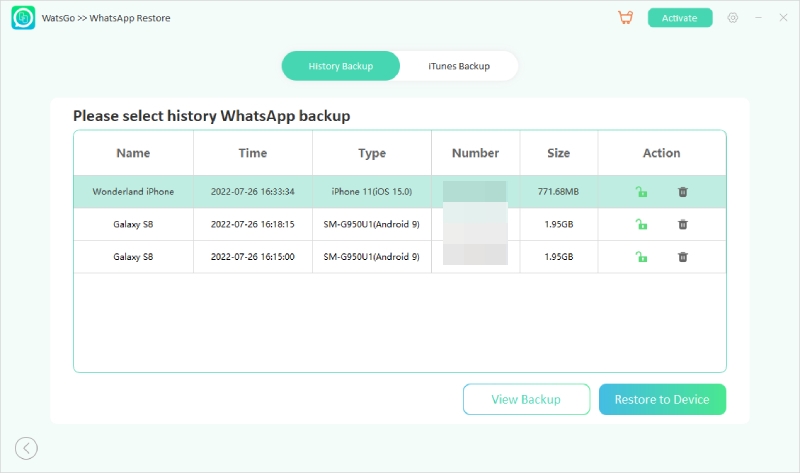 Guía Watsgo - Backup Whatsapp iPhone con éxito 