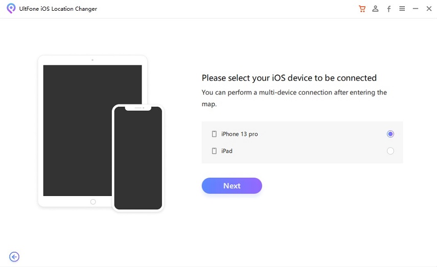 Seleccione un iPhone para cambiar la ubicación en Zalo