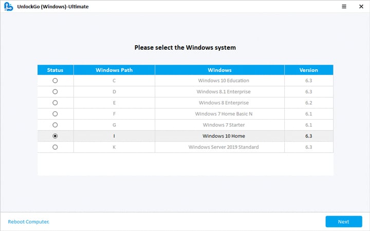Elija la versión de Windows