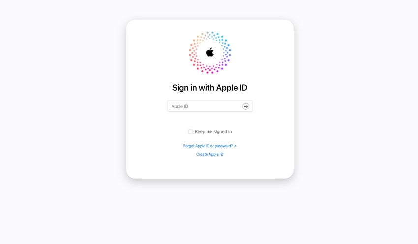 Iniciar sesión en iCloud com