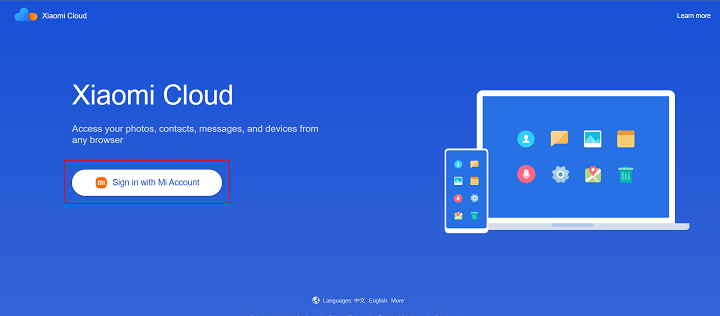 Sign in xiaomi cloud with mi account.png
