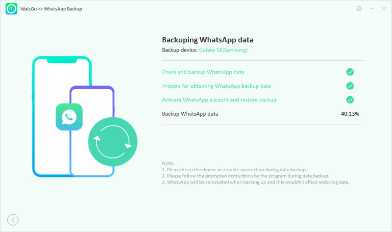 Guía Watsgo - Instrucciones de WhatsApp de respaldo 
