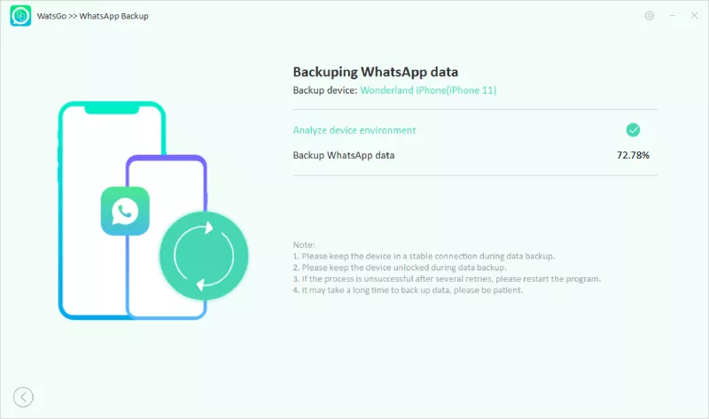 Guía Watsgo - Comience a hacer una copia de seguridad de WhatsApp