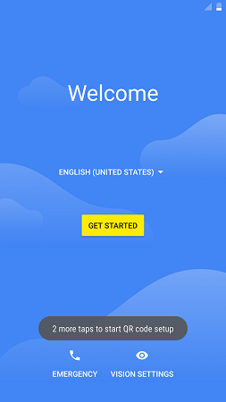 Iniciar la configuración del código QR Android
