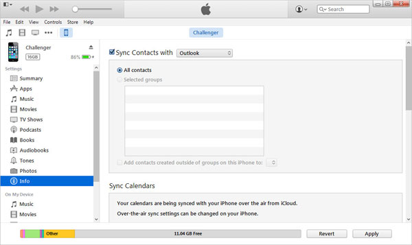 Importar contactos de Excel a iPhone usando iTunes