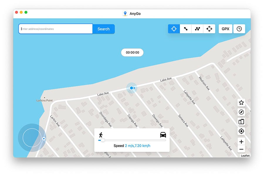 IOS 15 Ubicación visible después de encender el mapa de itooltab anygo