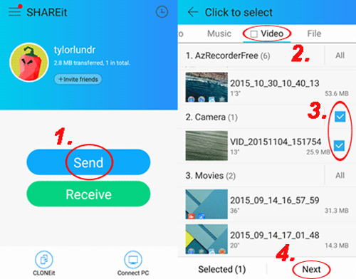   migrar fotos de iPhone a Android con Shareit