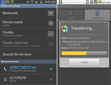 Transferir textos de Android a Android con Bluetooth