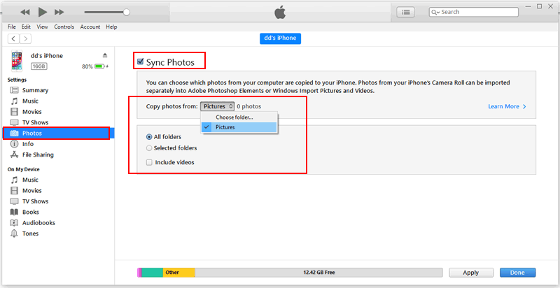 Cómo transferir archivos a iPhone desde PC a través de USB usando iTunes