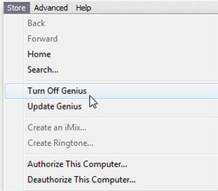 Apague la carpeta Genius en iTunes