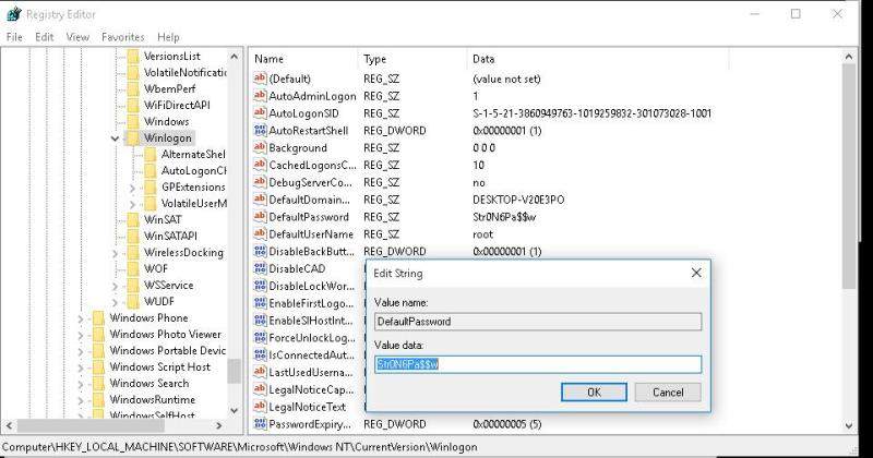 Encienda Auto Iniciar sesión Windows 10 2