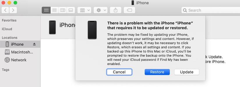 Desbloquee el iPhone discapacitado a través del buscador