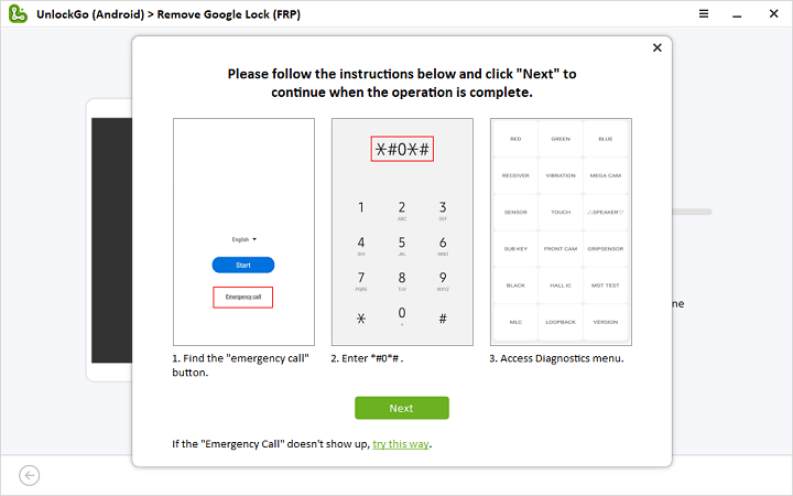 Ingrese el menú de diagnóstico de Samsung