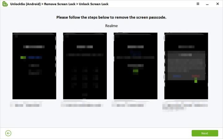 Restablecer la contraseña de privacidad en Realme sin preguntas de seguridad