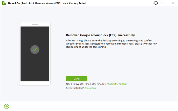 Desbloquee Android Xiaomi Redmi Eliminar la cuenta de Google