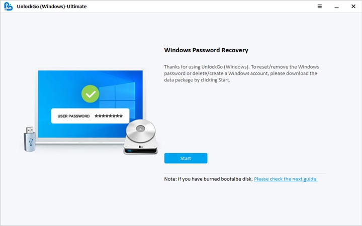 Desbloquee la interfaz de recuperación de contraseña de Windows
