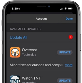 Actualizar aplicaciones para arreglar iPhone sigue reiniciando