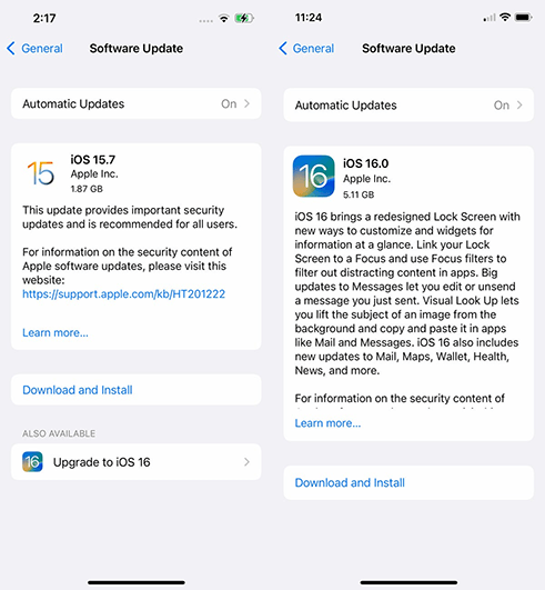 actualización de software