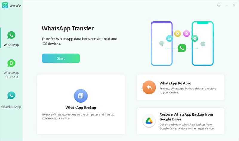 Elija moverse con WhatsApp Backup